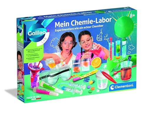 Clementoni Galileo Lab Mein Chemie-Labor – Spannende Experimente & chemische Reaktionen – Experimentierkasten für Kinder ab 8 Jahren 59439 von Clementoni