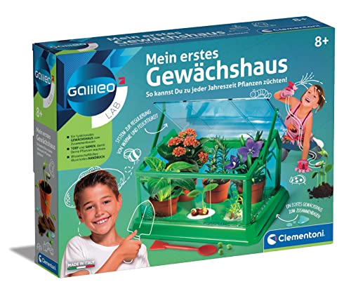 Clementoni Galileo Lab – Mein erstes Gewächshaus, Pflanzkasten & Samen für Mini-Gärtner und angehende Botaniker, Spielzeug für Kinder ab 8 Jahren von Clementoni 69490 von Clementoni