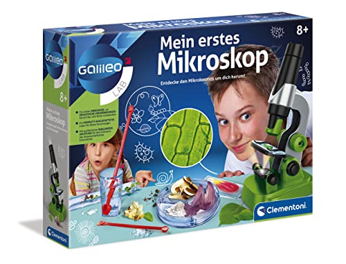 Clementoni Galileo Lab – Mein erstes Mikroskop, Spielzeug für Kinder ab 8 Jahren, spannendes Biologie-Labor für kleine Forscher, Mikrobiologie für Schulkinder von Clementoni 59120 von Clementoni