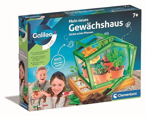 Clementoni Galileo Lab – Mein neues Gewächshaus, Pflanzkasten & Samen für Mini-Gärtner und angehende Botaniker, Spielzeug für Kinder ab 7 Jahren von Clementoni 59383 von Clementoni