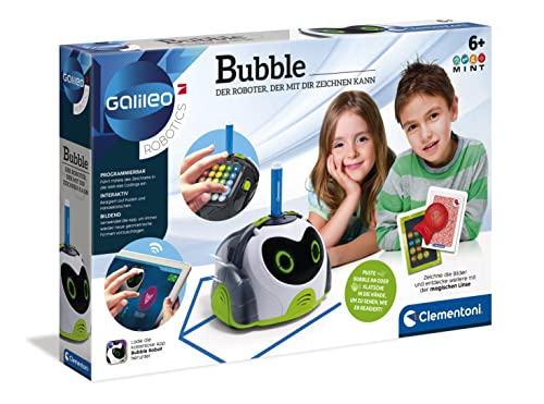 Clementoni Galileo Robotics – Bubble, interaktiver Zeichen-Roboter, Programmieren & Codieren für Einsteiger, elektronisches Spielzeug für Kinder ab 6 Jahren 59231,Exklusiv bei Amazon von Clementoni