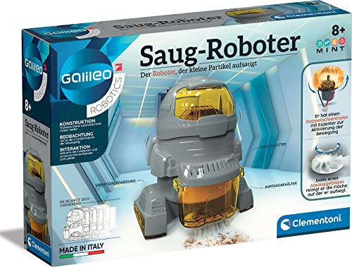 Clementoni Galileo-Robotics – Saug-Roboter, Robotik für kleine Ingenieure, Einstieg in die Elektronik, High-Tech für Schulkinder, Spielzeug für Kinder ab 8 Jahren von Clementoni 59109 von Clementoni