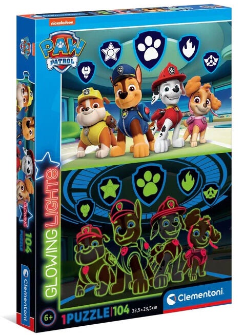 Clementoni Glowing Paw Patrol Kinderpuzzle 104 Teile von Clementoni