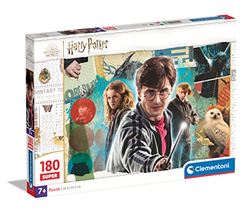 Clementoni - 29068 - Supercolor Puzzle - Harry Potter - Puzzle 180 Teile Ab 7 Jahren, Buntes Kinderpuzzle Mit Besonderer Leuchtkraft & Farbintensität, Geschicklichkeitsspiel Für Kinder von Clementoni