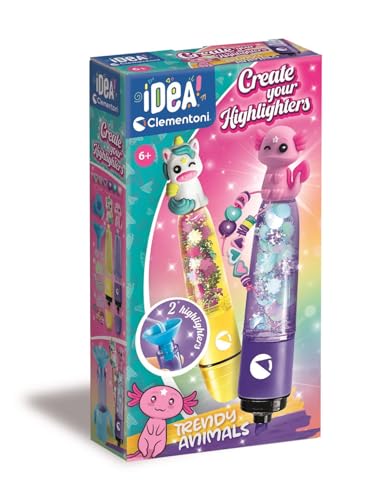 Clementoni Idea – Create Your Highlighters: Trendy Animals, Labor für personalisierte Textmarker, Kreativ-Set für Kinder ab 6 Jahren, mit 2 personalisierbaren Textmarkern mit Zubehör, 18874 Clementoni Idea – Create Your Highlighters: Trendy Animals, Labor für personalisierte Textmarker, Kreativ-Set für Kinder ab 6 Jahren, mit 2 personalisierbaren Textmarkern mit Zubehör, 18874 von Clementoni