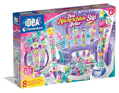 Clementoni Idea Nachrichten-Stift Atelier - Stift Bastelset mit Buchstaben, Perlen, Aufklebern & mehr - Personalisierter Stift, Geschenk-Set für Kinder ab 6 Jahren, 59455 Clementoni Idea Nachrichten-Stift Atelier - Stift Bastelset mit Buchstaben, Perlen, Aufklebern & mehr - Personalisierter Stift, Geschenk-Set für Kinder ab 6 Jahren, 59455 von Clementoni