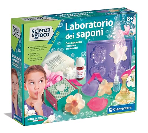 Clementoni - Kit zur Herstellung von Seifen - Wissenschaft und Spiel Labor - Seifenlabor, Experimente für Kinder 8 Jahre, italienische Version, Made in Italy, 19229 von Clementoni