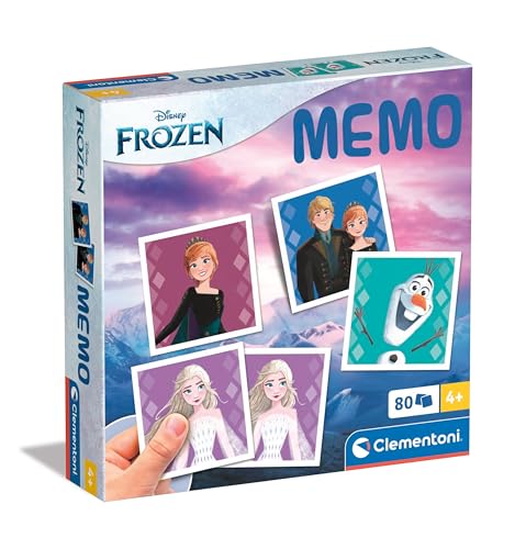 Clementoni Lernspiel Memo Disney Frozen 80 Fliesen - Für Kinder 4-6 Jahre, Made In Italy 18299 von Clementoni