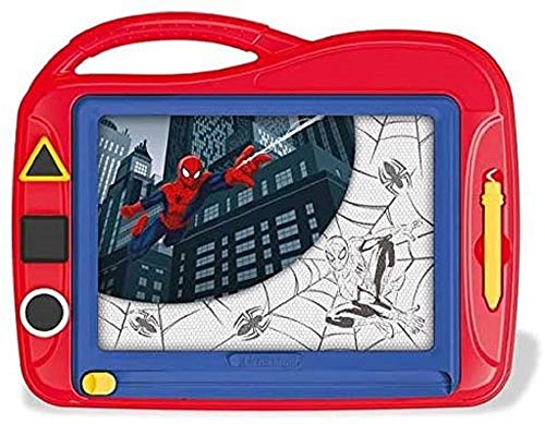 Clementoni Spider Zaubertafel Marvel Spiderman - magnetische Maltafel zum Zeichnen und Malen - Lösch-& wiederverwendbar mit 3 Schablonen - Kreativspielzeug für Kinder ab 4 Jahren 15109 von Clementoni