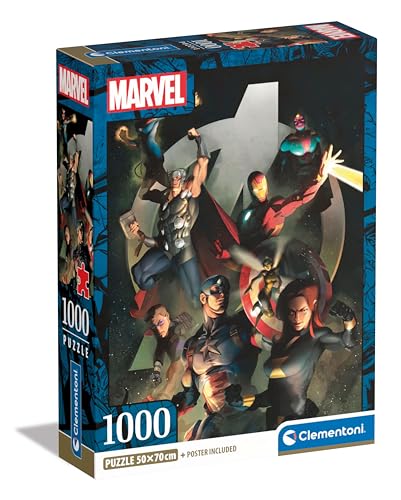 Clementoni Avengers Puzzle 1000 Teile Erwachsene - Marvel Puzzle Erwachsene in 70 x 50 cm - Puzzle Erwachsene anspruchsvoll von Clementoni 39809 von Clementoni