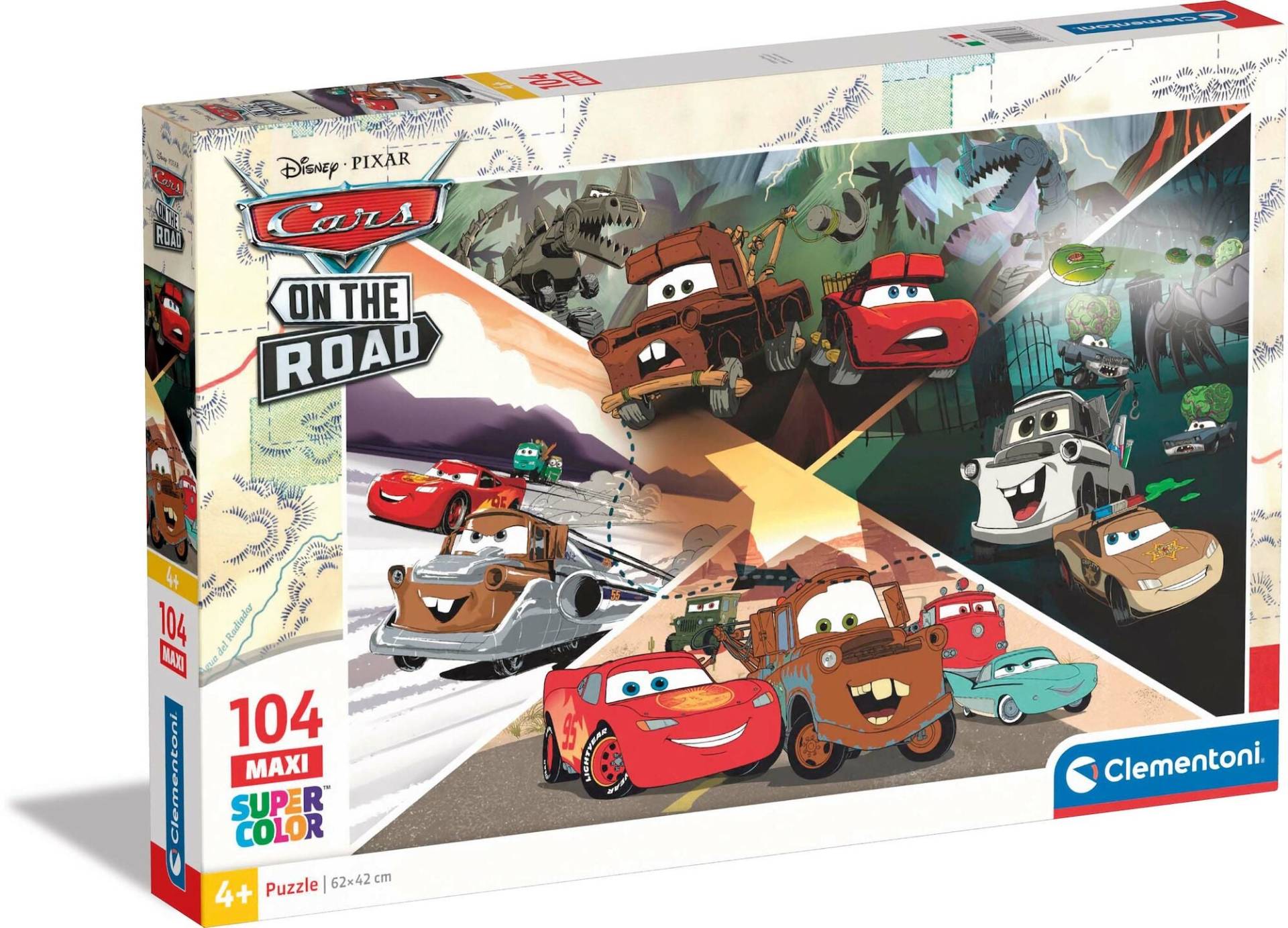 Clementoni Maxi Disney Cars On the Road Puzzle 104 Teile von Clementoni