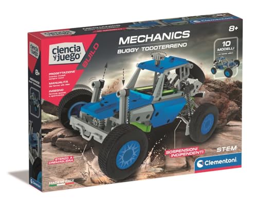 Clementoni Mechanichs 55565 Buggy, motorisiertes Bausatz für Kinder, Modellbausatz zum Zusammenbauen und zur Förderung der Kreativität, geeignet für Kinder ab 8 Jahren von Clementoni