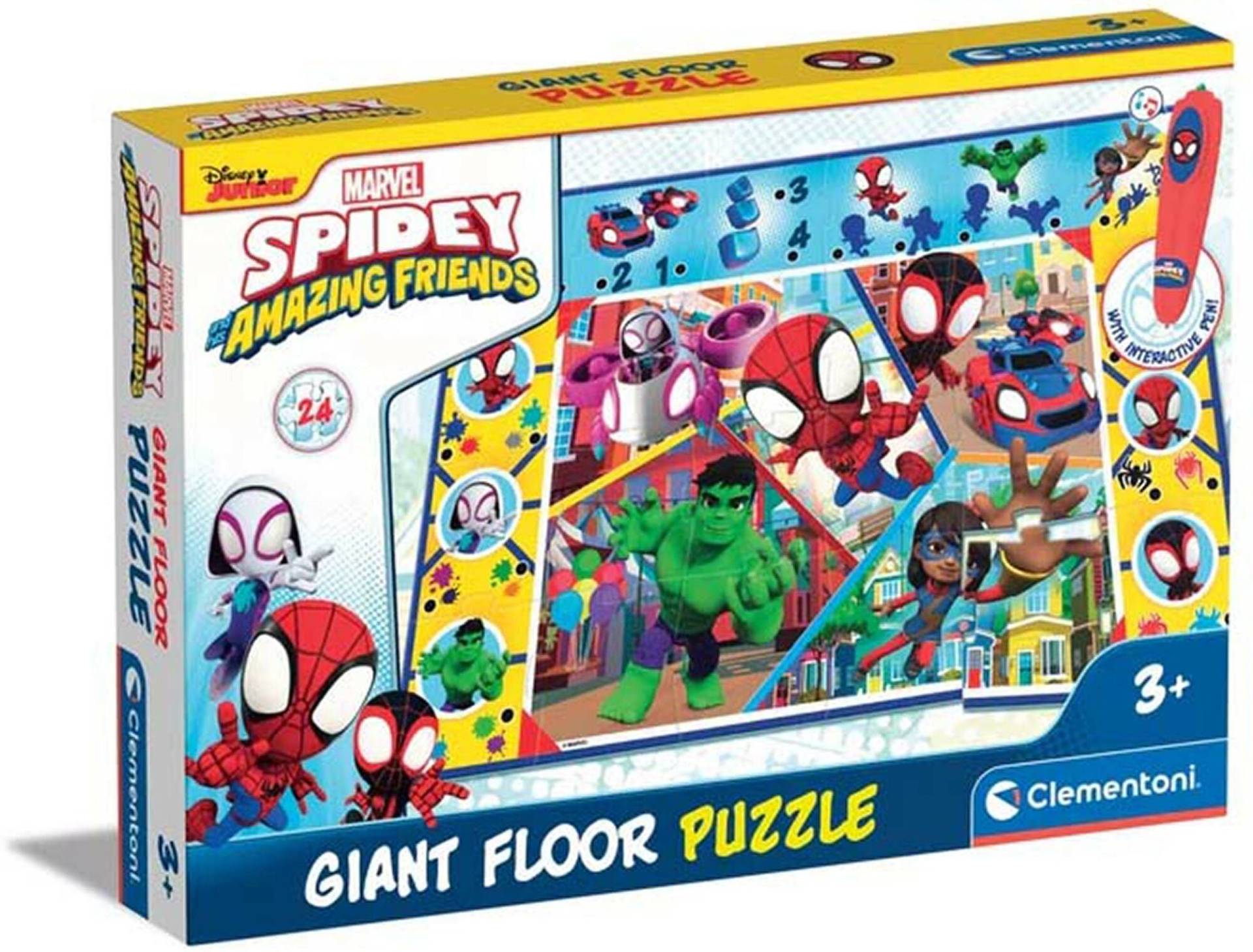 Clementoni Mega Bodenpuzzle Spidey and His Amazing Friends 24 Teile von Clementoni