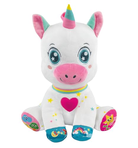 Clementoni - Mein Einhorn, interaktives Plüschtier ab 6 Monaten, Umarmungen und Lieder, Ton und Licht – Formen und Farben Lernen + Zahlen + Farben – Lernspiele für Kinder Clementoni - Mein Einhorn, interaktives Plüschtier ab 6 Monaten, Umarmungen und Lieder, Ton und Licht – Formen und Farben Lernen + Zahlen + Farben – Lernspiele für Kinder von Clementoni
