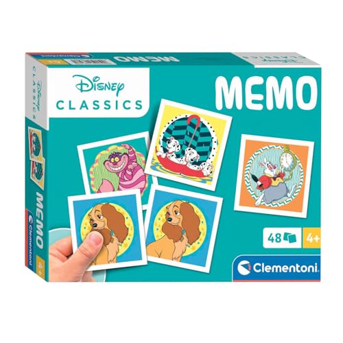 Clementoni - Mémo Disney Classic Pocket Lernspiel mit 48 Spielsteinen, die mit Ihren Lieblingsfiguren übereinstimmen, Spielzeug für Kinder von 4-6 Jahren, hergestellt in Italien, 18308 von Clementoni