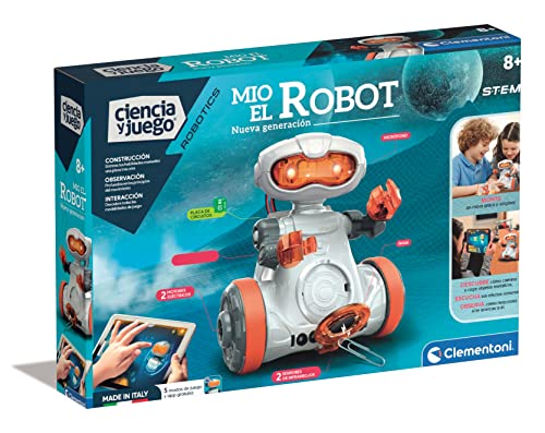 Clementoni Mio der Robot, Neue Generation, Roboter zum Reiten und Spielen ab 8 Jahren, Spielzeug auf Spanisch (55348) von Clementoni