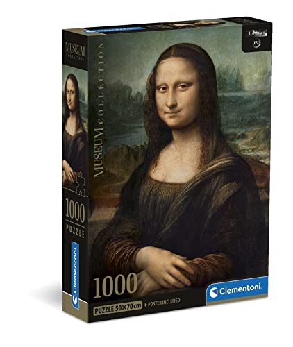 Clementoni 39708 Museum Collection Leonardo, Gioconda – 1000 Teile Erwachsene, Kunst, Puzzle berühmte Gemälde, Made in Italy, Mehrfarbig von Clementoni