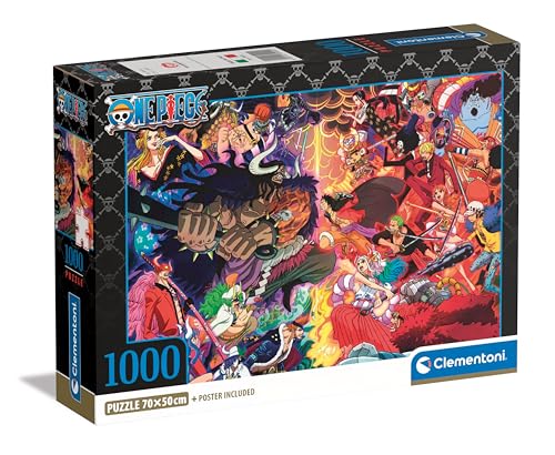 Clementoni One Piece Puzzle 1000 Teile mit Poster - Legespiel für Manga & Anime Fans - für Erwachsene und Kinder ab 9 Jahren, 39922 von Clementoni