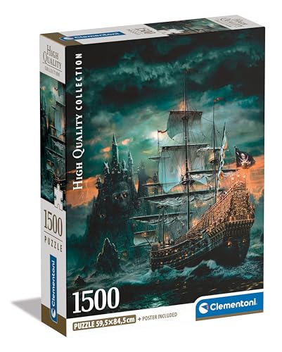 Clementoni The Pirates Ship Puzzle 1500 Teile Erwachsene - Puzzle Erwachsene in 59,2 x 84,3 cm - Puzzle Erwachsene anspruchsvoll von Clementoni 31719 von Clementoni