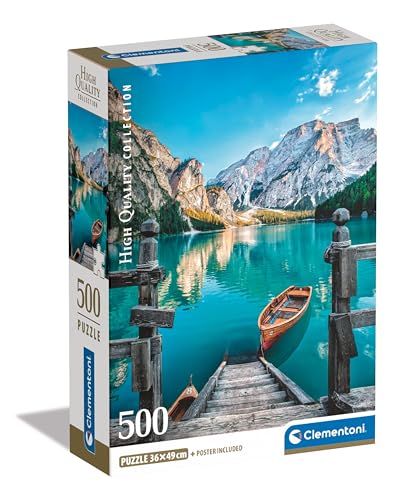 Clementoni Braies Lake Puzzle 500 Teile Erwachsene - Puzzle Erwachsene in 49 x 36 cm - Puzzle Erwachsene anspruchsvoll von Clementoni 35538 von Clementoni