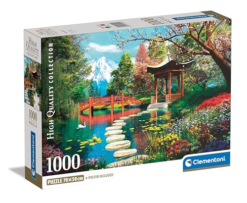 Puzzle 1000 Teile + Poster: Gärten des Fuji von Clementoni