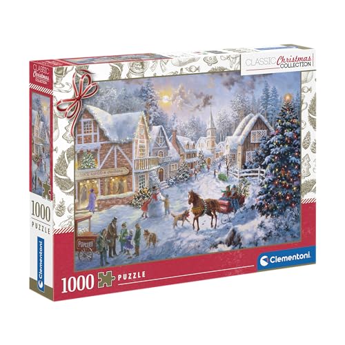 Clementoni 81504 Puzzle Weihnachten Getting Ready for Christmas 1000 Teile, Hochwertige Kollektion, für Erwachsene, Hergestellt in Italien, Multicolor-81504, Multicolor, 69 x 50 von Clementoni