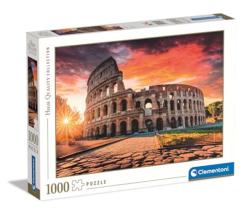 Clementoni 39822 Rom Roman Sunset Puzzle 1000 Teile, Hochwertige Kollektion, für Erwachsene, Hergestellt in Italien, Multicolor-39822, Multicolor von Clementoni