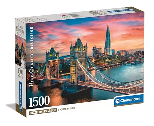 Clementoni London Twilight Puzzle 1500 Teile Erwachsene - London Puzzle Erwachsene in 59,2 x 84,3 cm - Puzzle Erwachsene anspruchsvoll von Clementoni 31715 von Clementoni