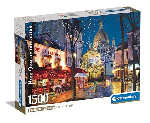 Clementoni 31709 Paris-Montmartre, Puzzle 1500 Teile, Hochwertige Kollektion, für Erwachsene, Hergestellt in Italien, Multicolor-31709, Multicolor von Clementoni