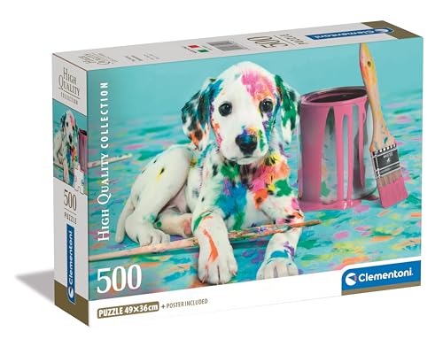 Clementoni 35545 The Funny Dalmatian, Puzzle 500 Teile, Hochwertige Kollektion, für Erwachsene, Hergestellt in Italien, Multicolor-35545, Multicolor von Clementoni