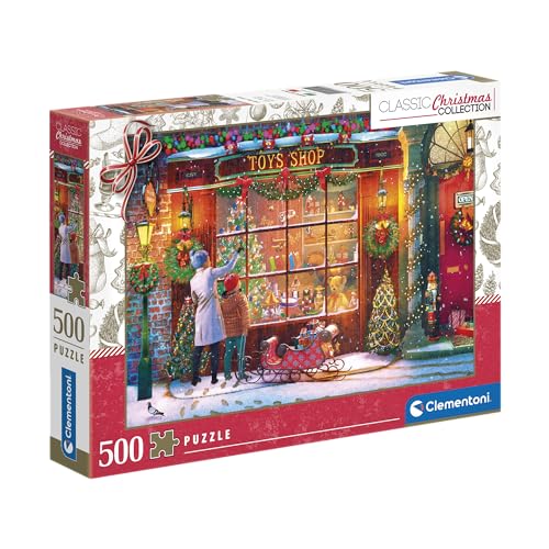 Clementoni Old Toy Shop Puzzle 500 Teile - Puzzle 500 Teile Kinder & Erwachsene in 49 x 36 cm - Puzzle Weihnachten von Clementoni 81496 von Clementoni