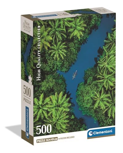 Clementoni - Puzzle 500 Teile für Erwachsene und Jugendliche, Kollektion, Thema Tropical Aerial View, Tropische Ansicht, kompakte Box mit Poster, Geschenkidee Made in Italy, 49 x 36 cm, 35592 von Clementoni