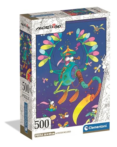 Clementoni - Puzzle 500 Teile für Erwachsene und Jugendliche, Special Series, Thema Comics Mordillo, The Journey, Compact Box mit Poster, Geschenkidee für Damen und Herren, Made in Italy, 49 x 36 cm, von Clementoni