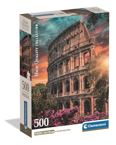 Clementoni - Puzzle 500 Teile für Erwachsene und Jungen, Kollektion, Thema Amphitheater Flavio, mit Poster, kompakte Box, Geschenkidee für Damen und Herren, Made in Italy, 36 x 49 cm, 35588 von Clementoni