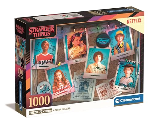 Clementoni Stranger Things Puzzle 1000 Teile Erwachsene - Puzzle Erwachsene in 70 x 50 cm - Puzzle Erwachsene anspruchsvoll von Clementoni 39860 von Clementoni