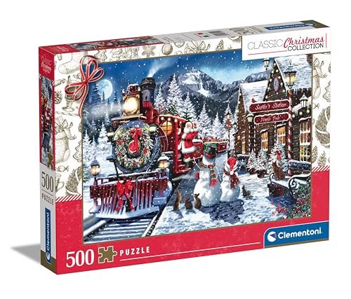 Clementoni Christmas Village Puzzle 500 Teile - Puzzle 500 Teile Kinder & Erwachsene in 70 x 50 cm - Puzzle Weihnachten von Clementoni 81502 von Clementoni