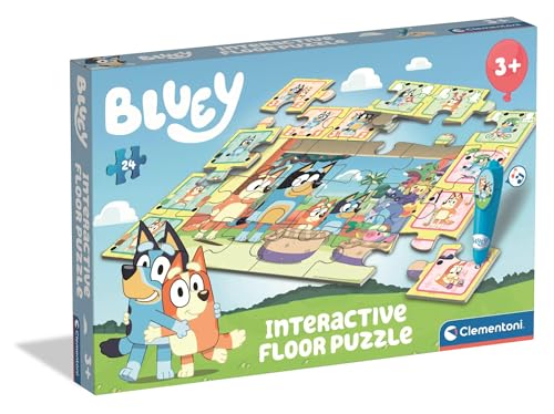 Clementoni Quiz-Bodenpuzzle - Bluey - Interaktives Puzzle mit Stift, Lernspiel für Kinder ab 3 Jahren, 24 Teile, 62 x 42 cm, 16689 Clementoni Quiz-Bodenpuzzle - Bluey - Interaktives Puzzle mit Stift, Lernspiel für Kinder ab 3 Jahren, 24 Teile, 62 x 42 cm, 16689 von Clementoni