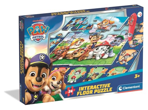 Clementoni Quiz-Bodenpuzzle - Paw Patrol - Interaktives Lernspiel mit Stift, 24 Teile Puzzle für Kinder ab 3 Jahren, 62 x 42 cm, 16684 Clementoni Quiz-Bodenpuzzle - Paw Patrol - Interaktives Lernspiel mit Stift, 24 Teile Puzzle für Kinder ab 3 Jahren, 62 x 42 cm, 16684 von Clementoni