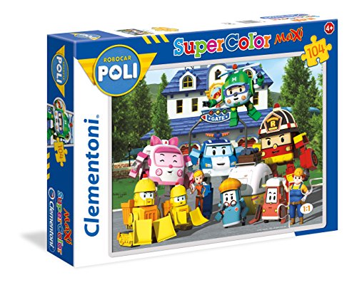 Clementoni 23713 Robocar Poli Supercolor Puzzle Maxi, 104 Pezzi von Clementoni