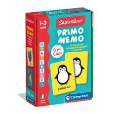 Clementoni Sapientino Baby Montessori - Erste Memo-Karten, Lern-Memory-Spiel für Kinder 1-3 Jahre, taktile Karten zur Entwicklung von Sprache und Beobachtung, Made in Italy, italienische Sprache, von Clementoni