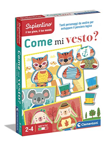 Clementoni - Sapientino-Come Mich pädagogisches Spiel 2 Jahre, Flashcards, geformte Karteien, Made in Italy, italienische Farbe, 16766 von Clementoni