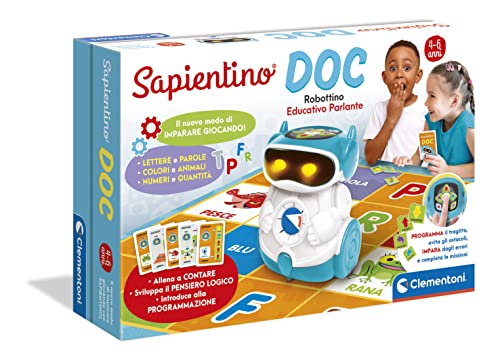 Clementoni Sapientino Doc Robot Coding und Programmierung, Lernroboter (auf Italienisch) für Kinder von 5 Jahren - 17698 von Clementoni