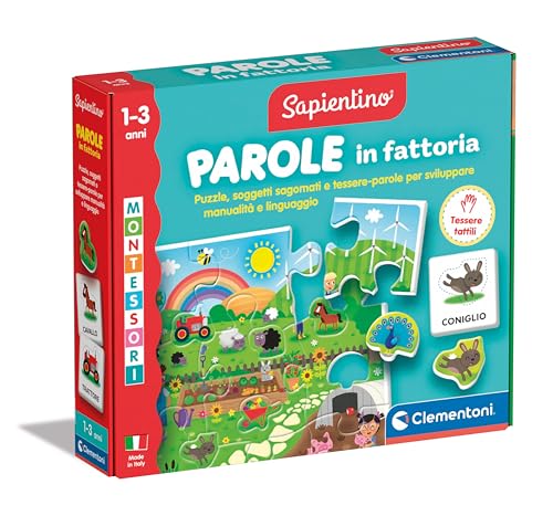 Clementoni - Sapientino Fattoria 1 Jahr, Flashcards, Lernkarten für Kinder, Montessori-Spiel zum Lernen Neuer Wörter, auf Italienisch, Made in Italy, 16864, Mehrfarbig Clementoni - Sapientino Fattoria 1 Jahr, Flashcards, Lernkarten für Kinder, Montessori-Spiel zum Lernen Neuer Wörter, auf Italienisch, Made in Italy, 16864, Mehrfarbig von Clementoni