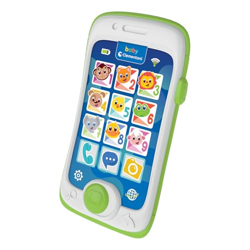 Clementoni Smartphone Touch & Play – erstes Telefon Spielzeug für Kinder 6 Monate, Handyspiel, Musik, interaktives elektronisches Sprechendes Geschenk Lichter und Geräusche, gefälschtes Telefon für von Clementoni