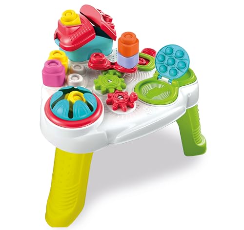 Clementoni Soft Clemmy Sensorischer Tisch - Mit weichen Bausteinen & Spielzeug für Babys & Kleinkinder ab 10 Monaten - Sensorik-Spielzeug mit Bauklötzen 17704 von Clementoni