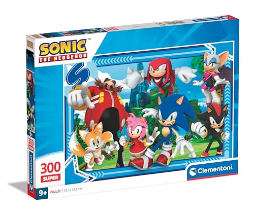 Clementoni 21729 Supercolor Sonic, 300 Teile, ab 9 Jahre, Puzzle für Kinder, Hergestellt in Italien-21729, Multicolor von Clementoni