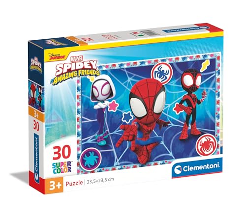 Clementoni Spidey Kinder Puzzle 30 Teile - Spidey Puzzle 33,5 x 23,5 cm für Kinder ab 3 Jahre - Geschicklichkeitsspiel von Clementoni 20285 von Clementoni