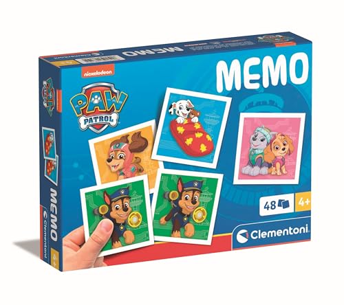 Clementoni Memo Kompakt Paw Patrol - Memoryspiel mit 48 Teilen für Kinder ab 3 Jahren & Erwachsene, ideal als Reisespiel, 18310 von Clementoni