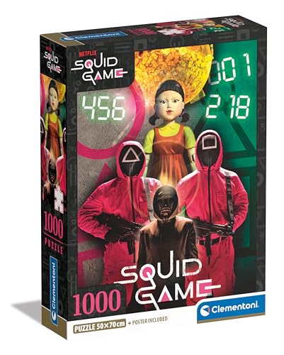 Clementoni Squid Game Puzzle 1000 Teile Erwachsene - Puzzle Erwachsene in 70 x 50 cm - Puzzle Erwachsene anspruchsvoll von Clementoni 39859 von Clementoni