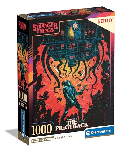 Clementoni Stranger Things Puzzle 1000 Teile Erwachsene - Puzzle Erwachsene in 70 x 50 cm - Puzzle Erwachsene anspruchsvoll von Clementoni 39861 von Clementoni